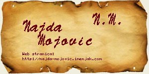 Najda Mojović vizit kartica